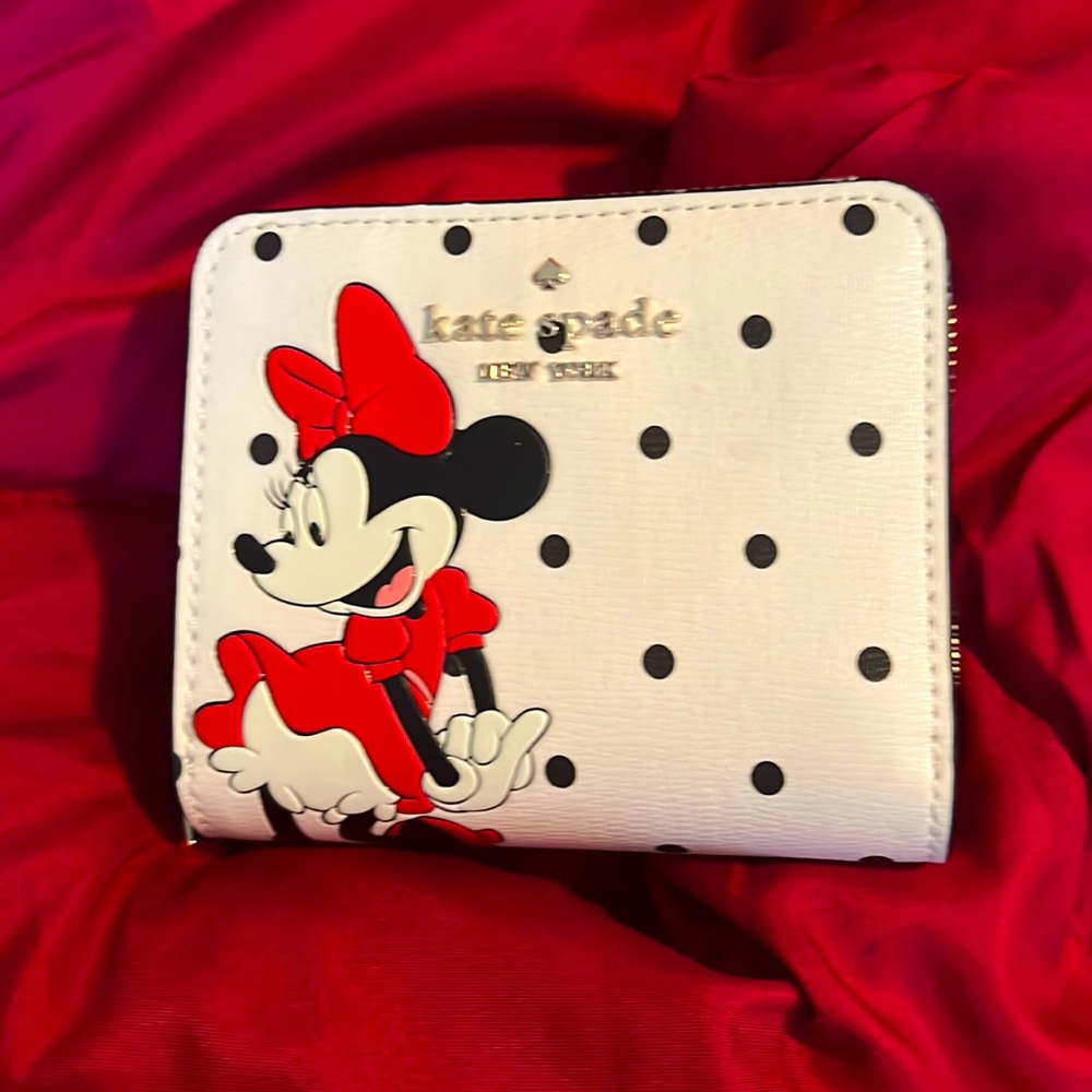 ♠️Just Reduced!⭐️Kate Spade Minnie Mouse Bifold Wallet!♥️NWOT